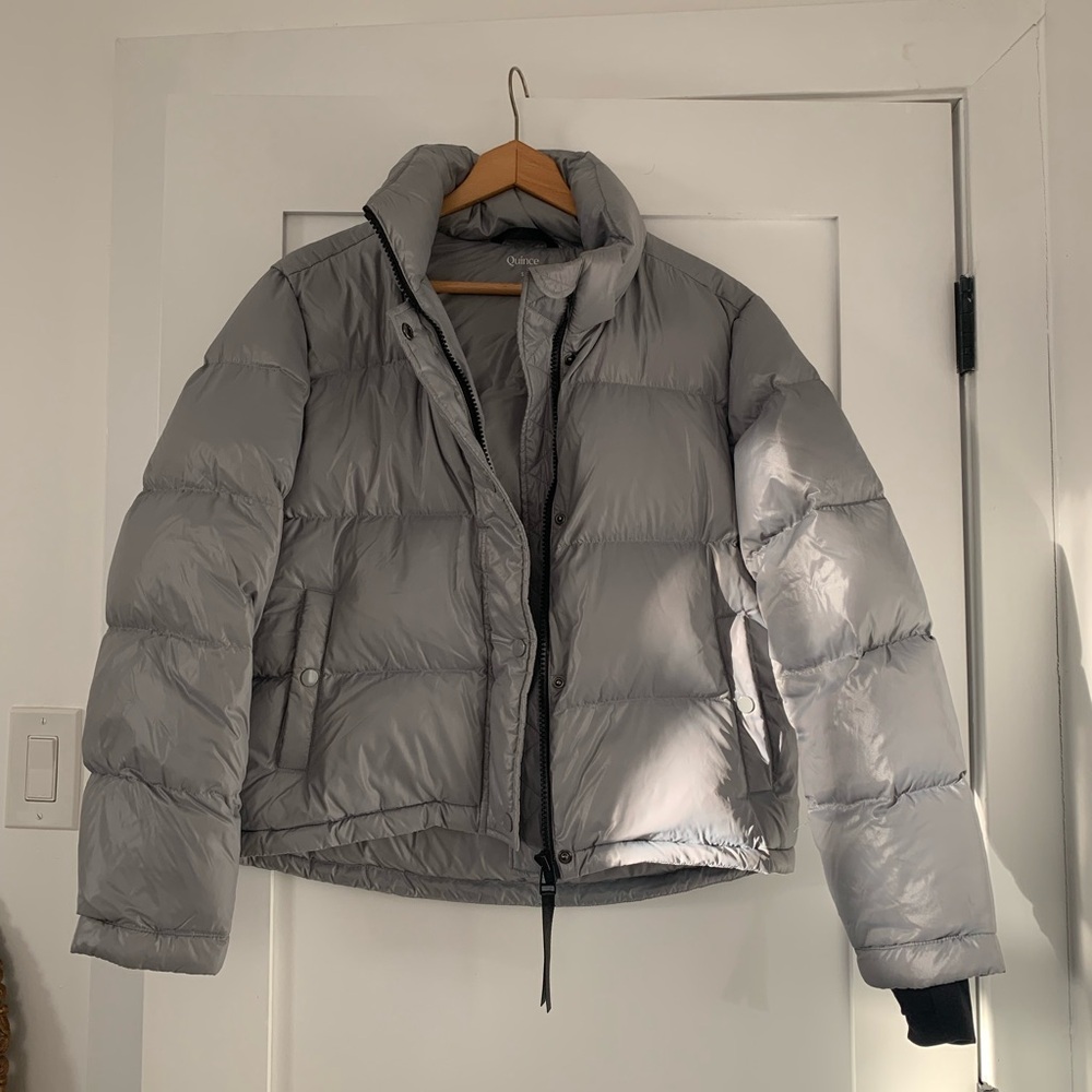 Quince Responsible Down Cropped Puffer Jacket - Size S